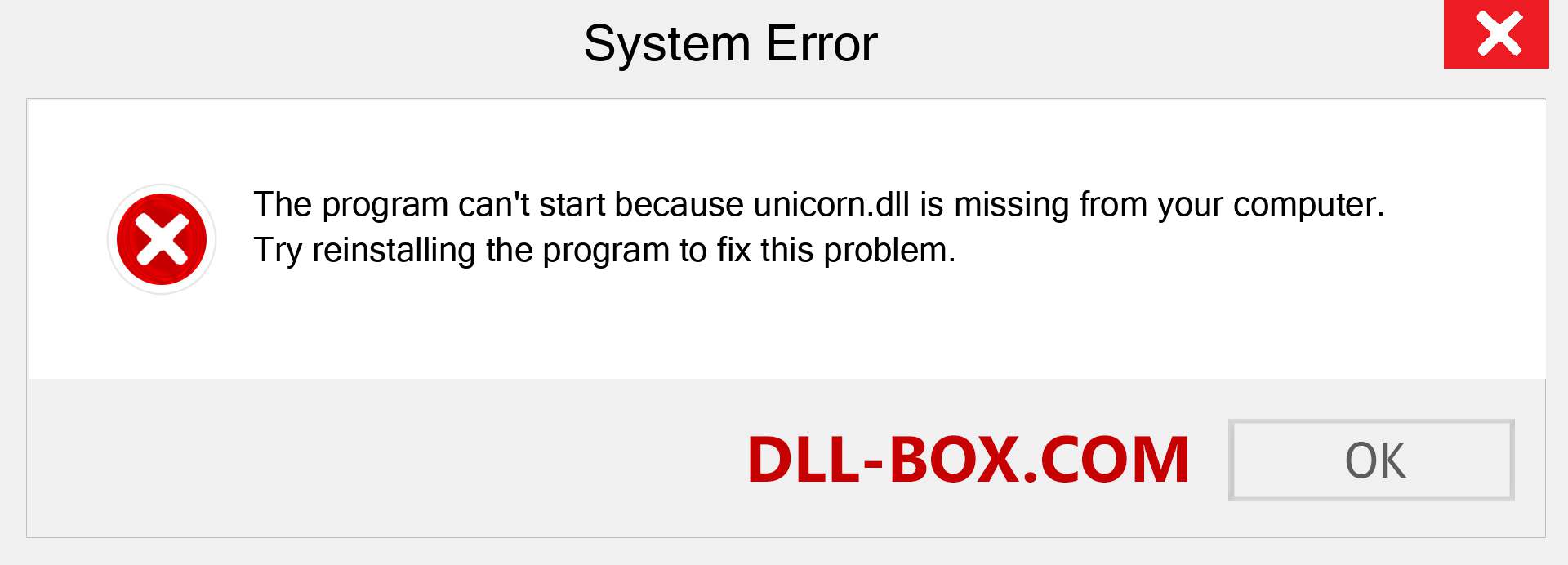  unicorn.dll file is missing?. Download for Windows 7, 8, 10 - Fix  unicorn dll Missing Error on Windows, photos, images